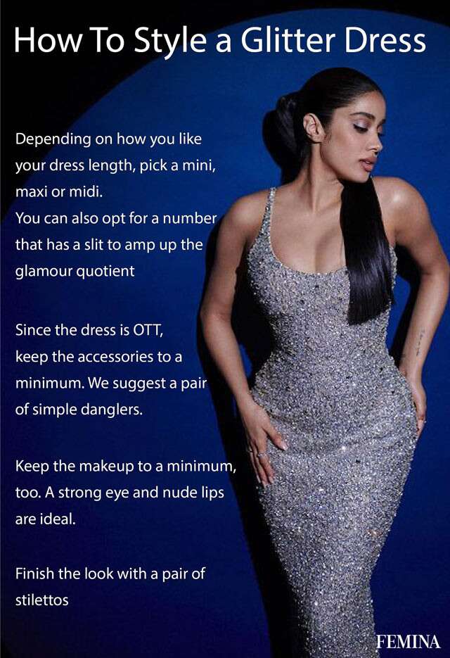 How To Style A Glitter Dresses Infographic