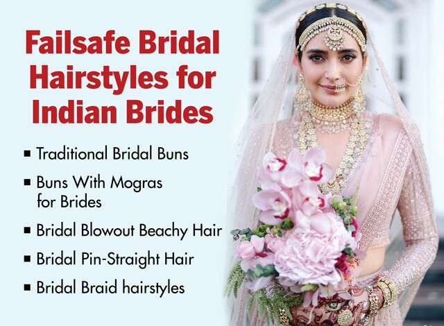 Bridal Hairstyles For Indian Brides Infographic