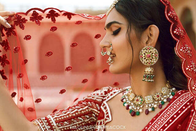 Indian woman with bright makeup in colorful national costume · Free Stock  Photo