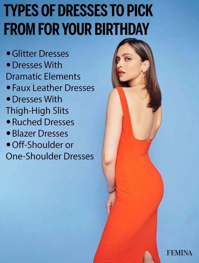 Types Of Birthday Dresses for Women Infographic
