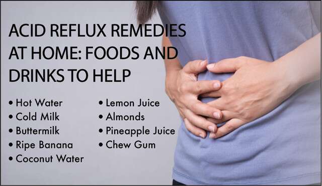 Food And drink Remedies That Help Acid Reflux at Home Infographic