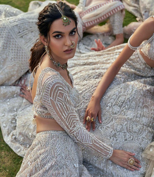 Buy Sequins Work Lengha With Full Sleeve Blouse and Dupatta Bollywood Style  Lehenga Function Wear Lehenga Online in India - Etsy