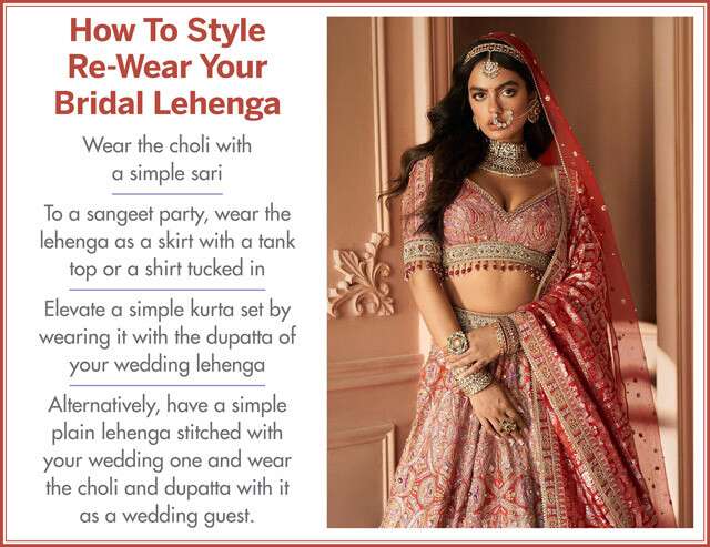 How To Style Re-Wear Your Bridal Lehenga Infographic