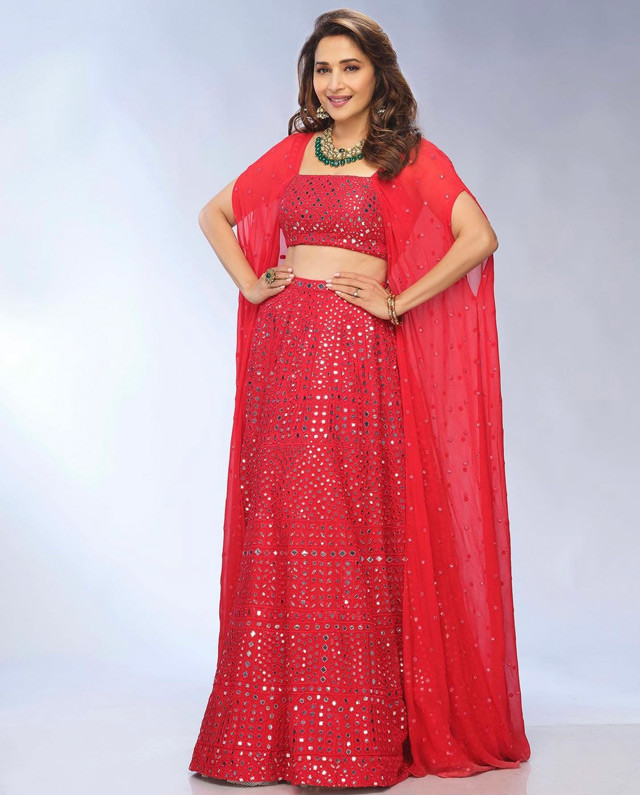 Madhuri's Red Lehenga Sets The Mood For Summer | Femina.in