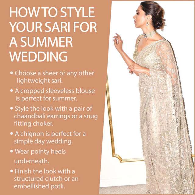Sari Style for Summer Wedding Infographic
