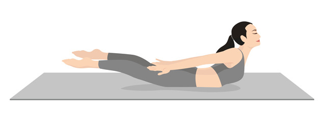 Locust Yoga Pose (Salabhasana) For Sciatica Pain Relief.