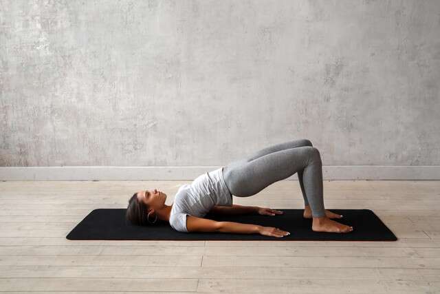 Woman in Lying Yoga Posture Stock Photo - Image of spirit, calm: 27332768