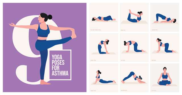 Yoga Poses To Relieve Asthma Infographic