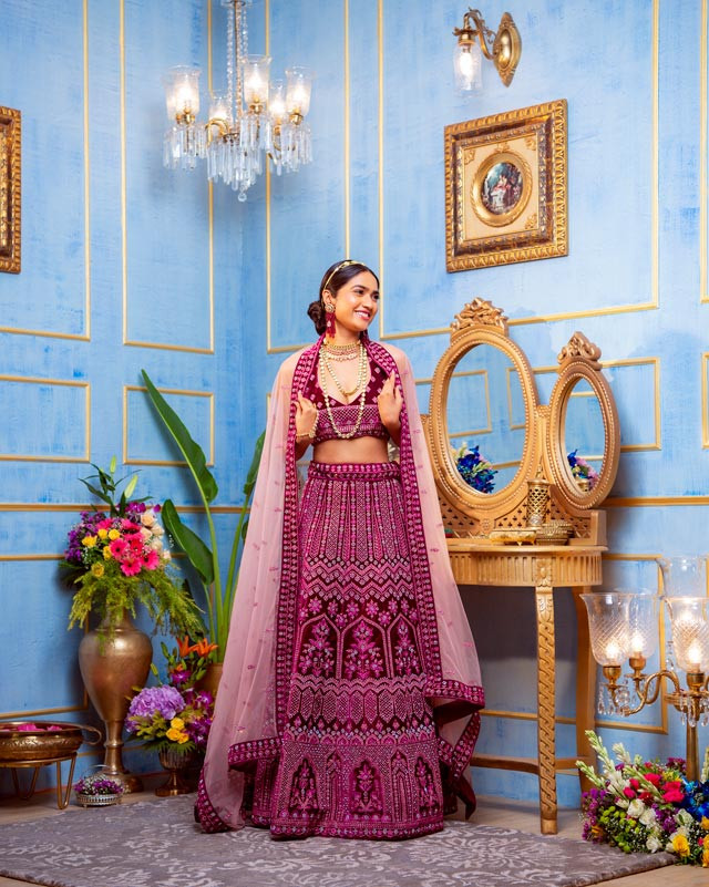 Where can I buy bridal lehenga (customized) in Delhi under a budget of 30K?  - Quora