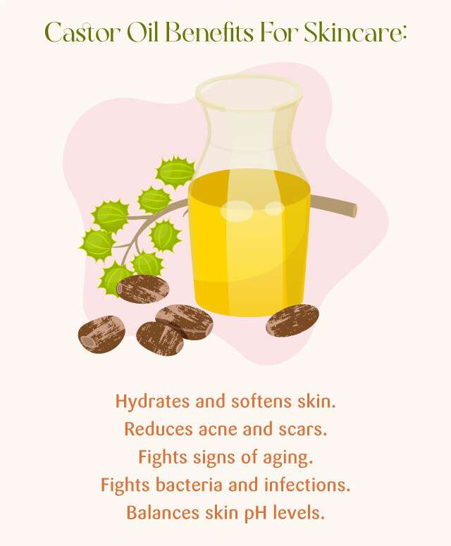 Benefits of castor oil for skin.