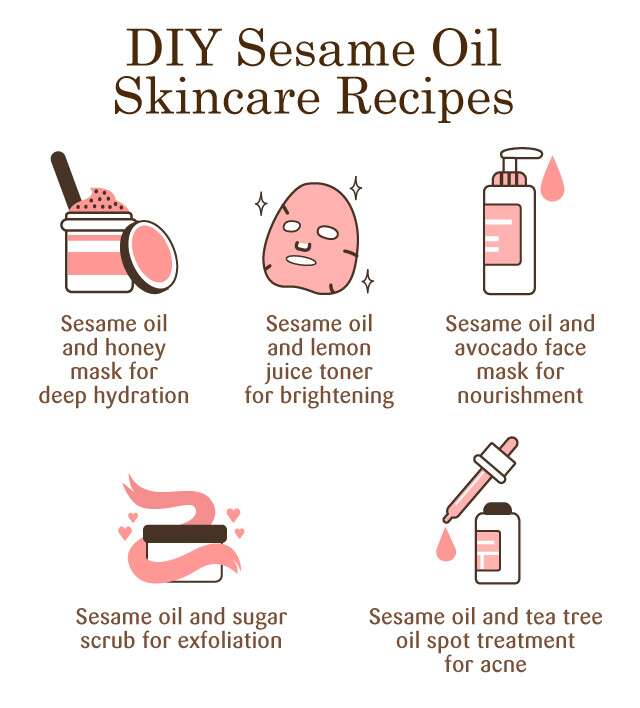 DIY Sesame Oil for skin recipe.