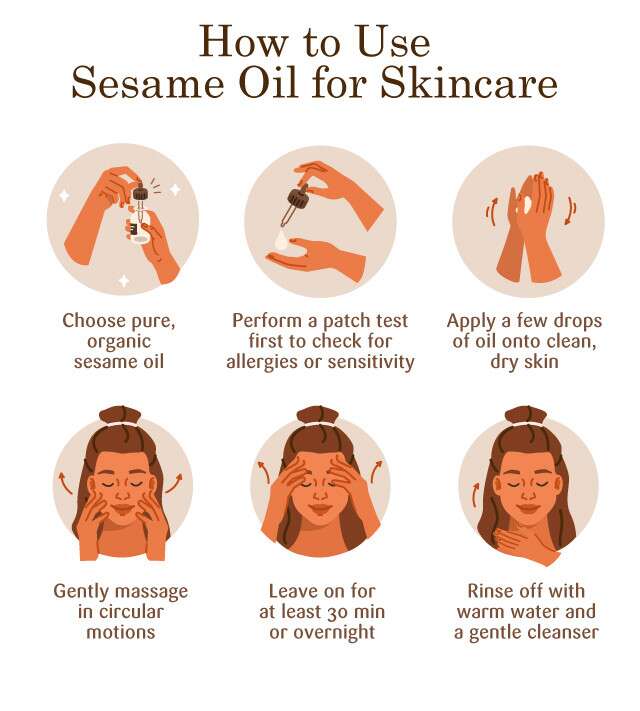 How to use sesame oil for skincare.