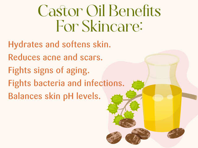 Castor oil for store glowing face