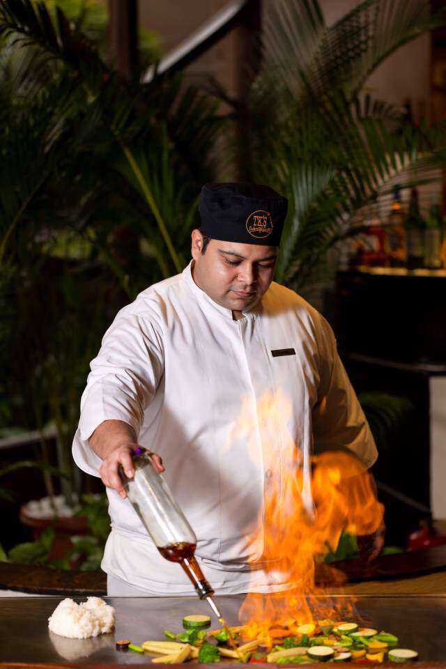 Monsoon meals in Delhi NCR - Chef on the grill At TK's 
