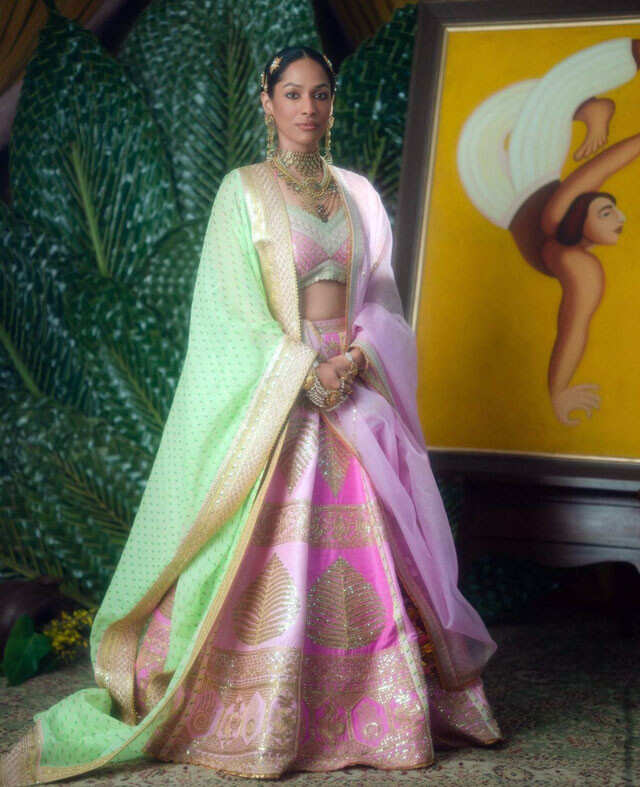 Neon fishtail lehenga by House of Masaba