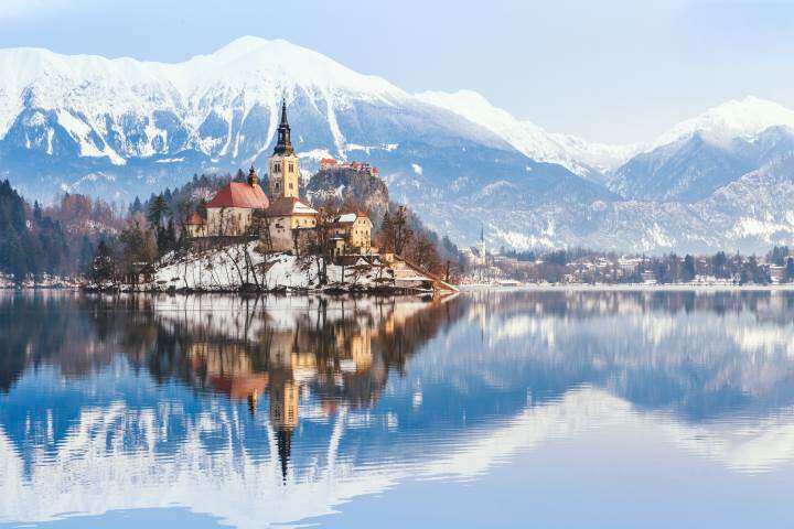 European cities in winter - Bled, Slovenia