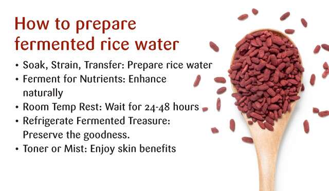How to prepare fermented rice water for skin.