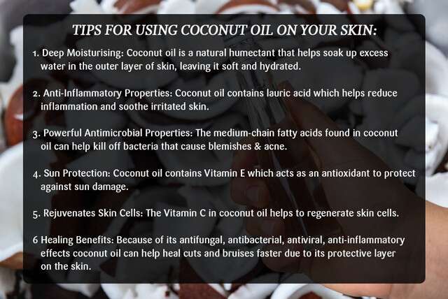 Tips for using coconut oil for skin