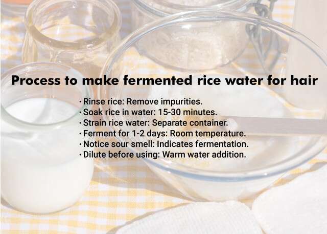 How to make fermented rice water for hair.