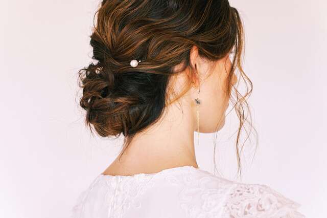 Wavy Chignon Party Hairstyle For Long Hair