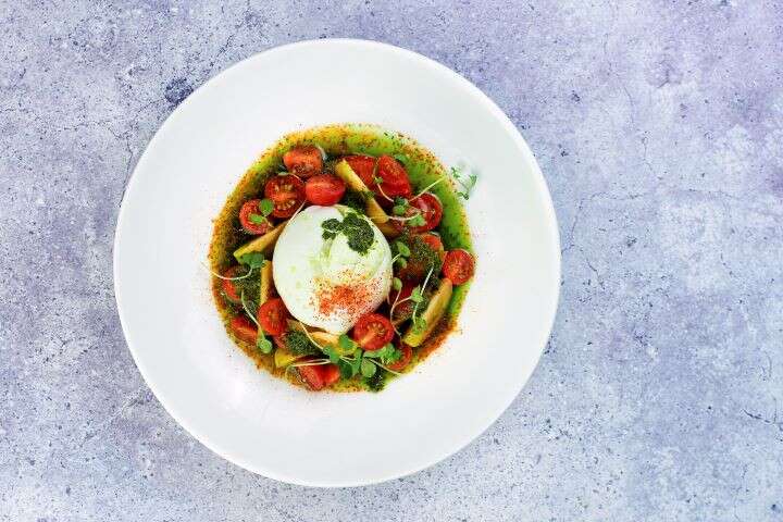 Out-Of-The-Box Dinner Concepts In Delhi NCR - Organic Burrata and Tomato Salad at Home by PVR