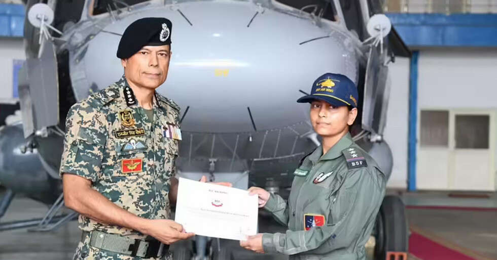Historic! Bhawna Chaudhary Is The 1st Woman Flight Engineer In BSF Air Wing