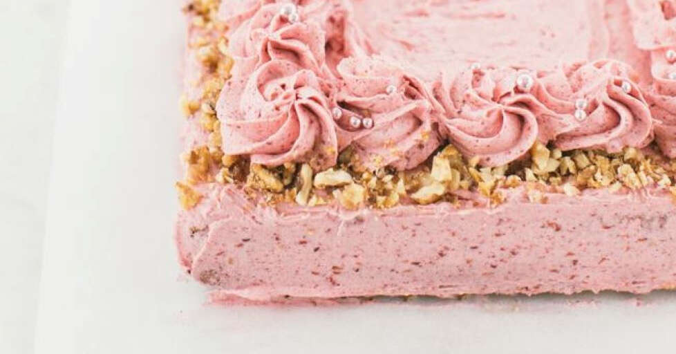 Treats For Love: Walnut Cake With Raspberry Buttercream