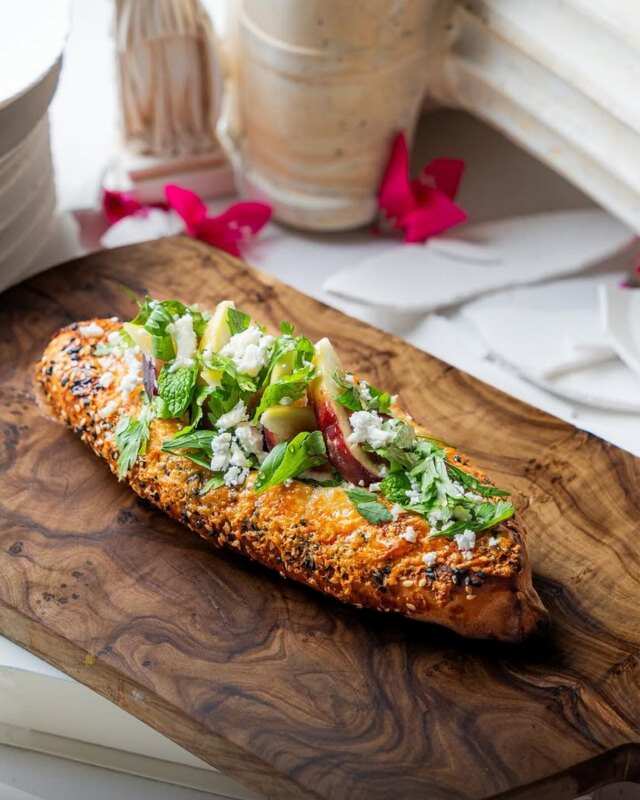 Fig & Goat Cheese Peinirli at OPA Kipos