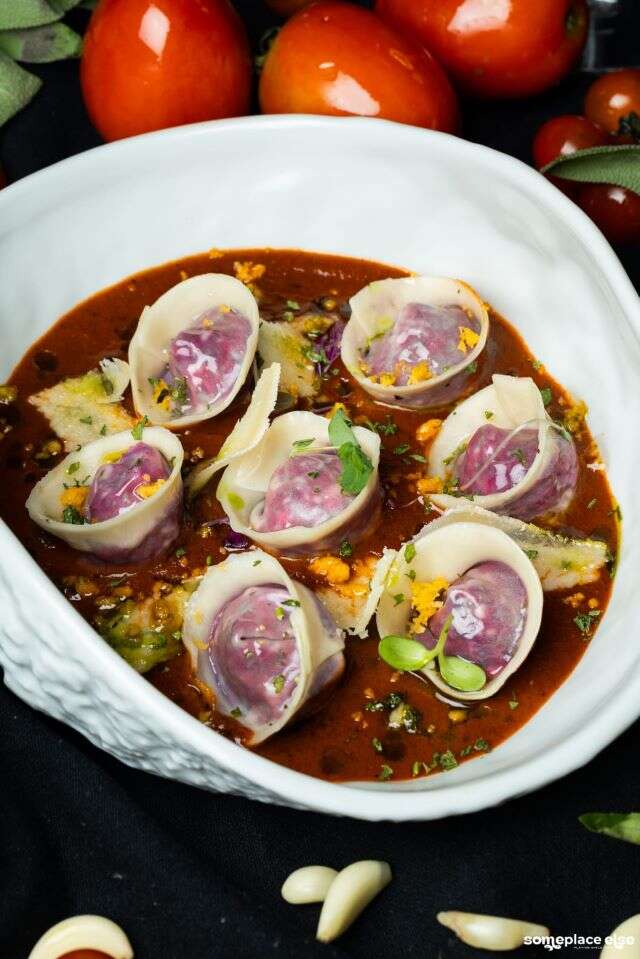 Someplace Else's Tortellini in Roasted Tomato Sauce with Ricotta is perfect to get your fix on World Pasta Day