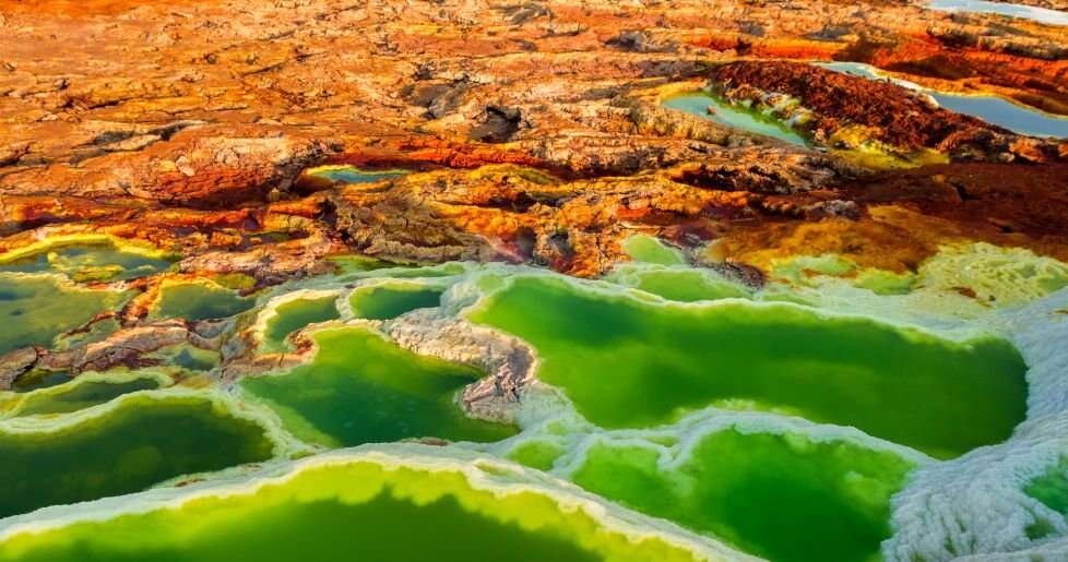 Why The Danakil Depression In Ethiopia Glows With Unearthly Mineral Pigments