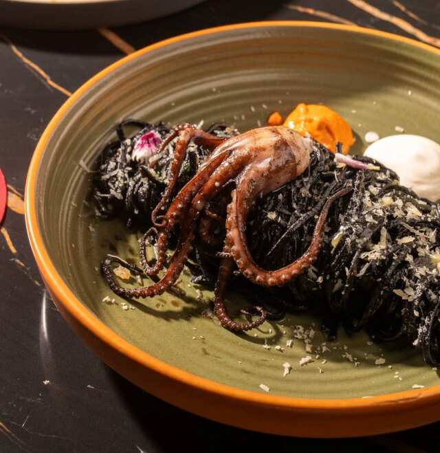 Trapdoor's Squid Ink Pasta With Baby Octopus is perfect to get your fix on World Pasta Day