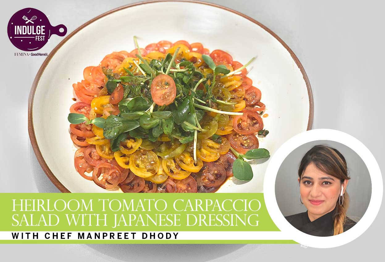 Heirloom Tomato Carpaccio Salad with Japanese Dressing with Chef Manpreet Dhody