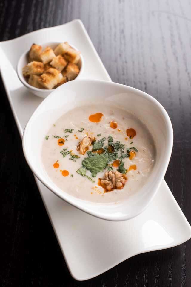 Walnut Soup with Sour Cream