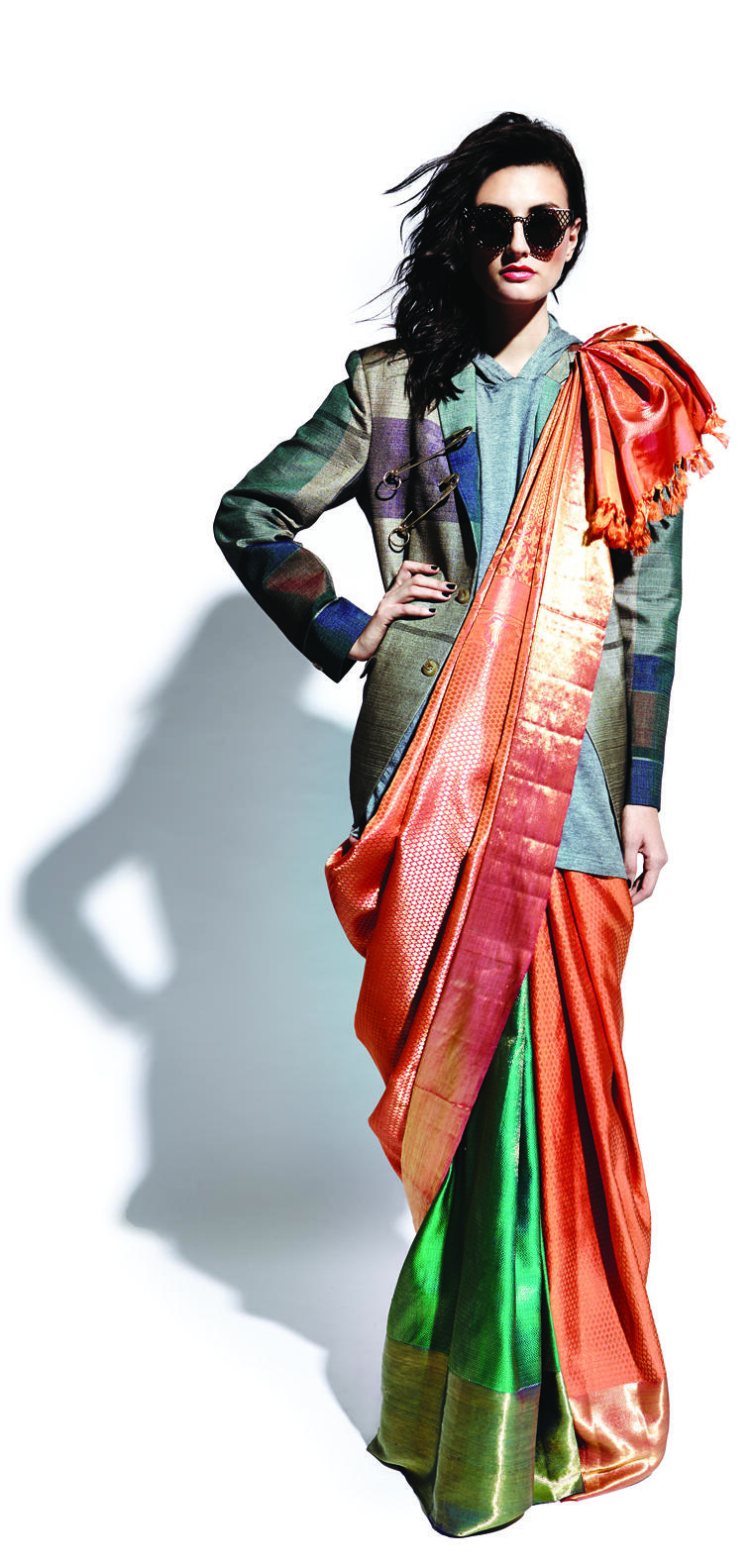 saree in western look