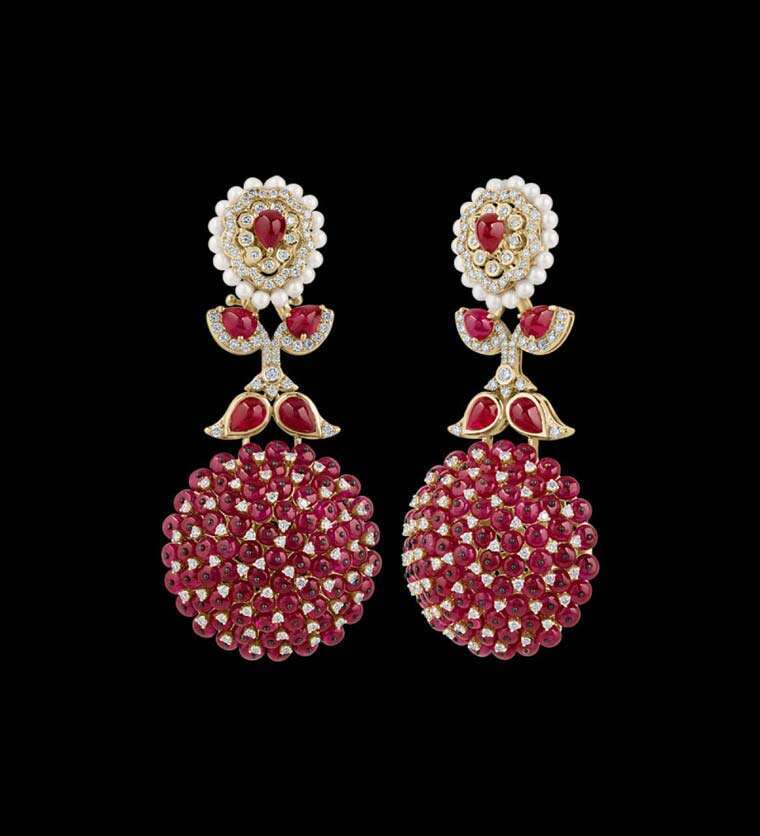 Imperial Bouquet Ruby Danglers From Mirari Fine Jewels