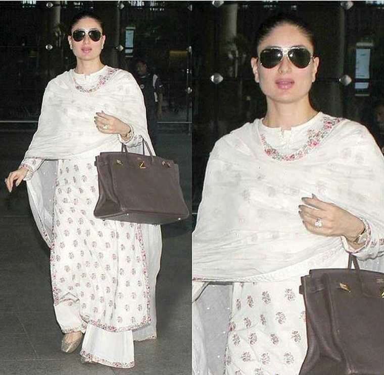 Kareena Kapoor Khan just gave us a glimpse of what to expect in the coming days. She was spotted in a roomy, luxurious cotton kurta and palazzos by Sabyasachi. Her trusty Birkin finished her look.