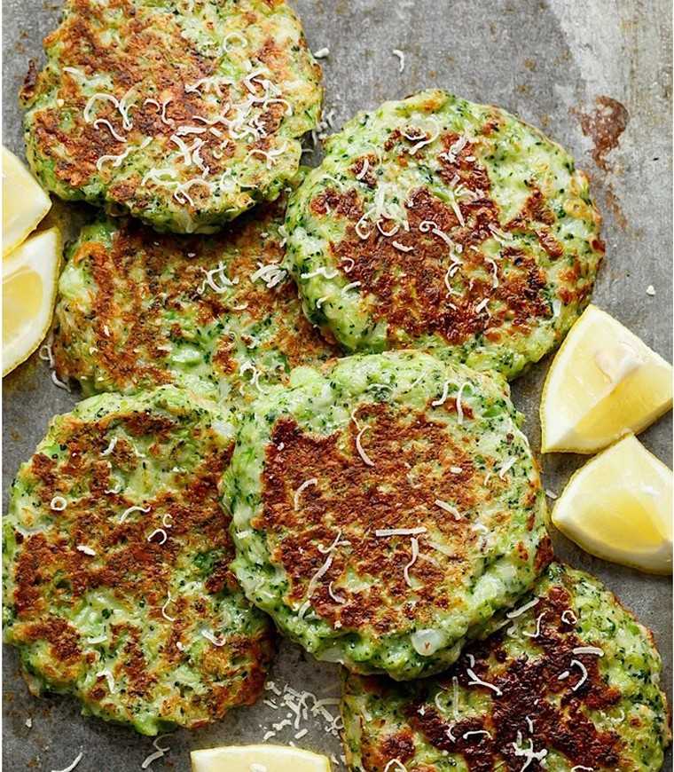 Broccoli parmesan fritters