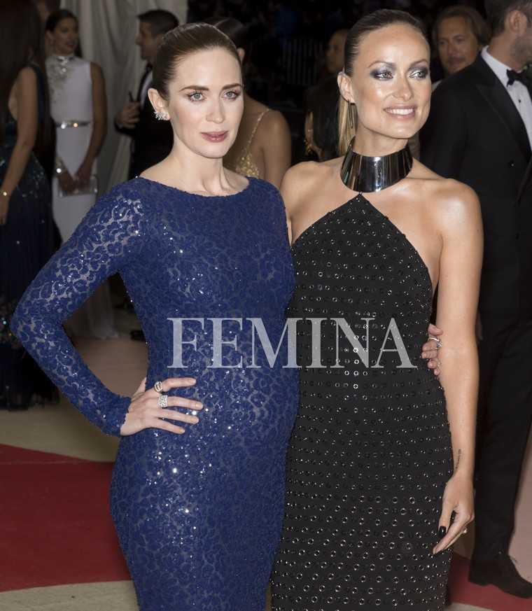 Olivia Wilde and Emily Blunt Michael Kors gowns
