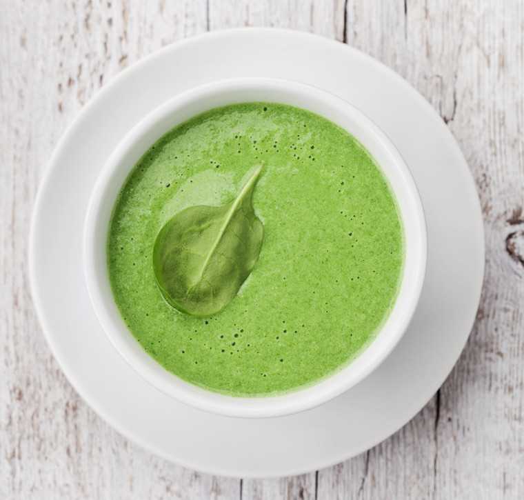 Chilled green soup