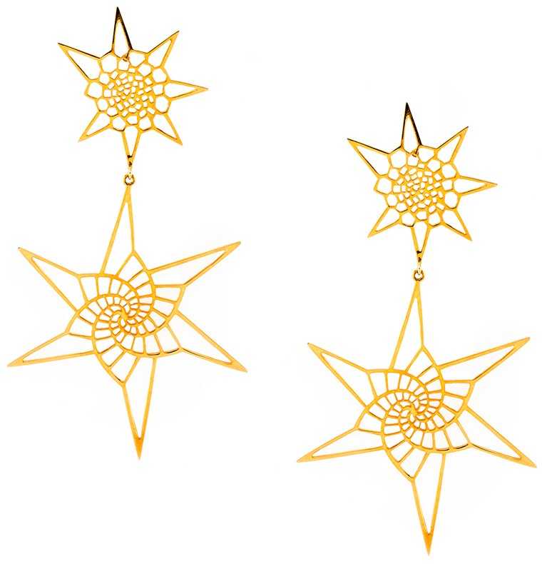 Gold earrings, Eina Ahluwalia @ Nimai.com