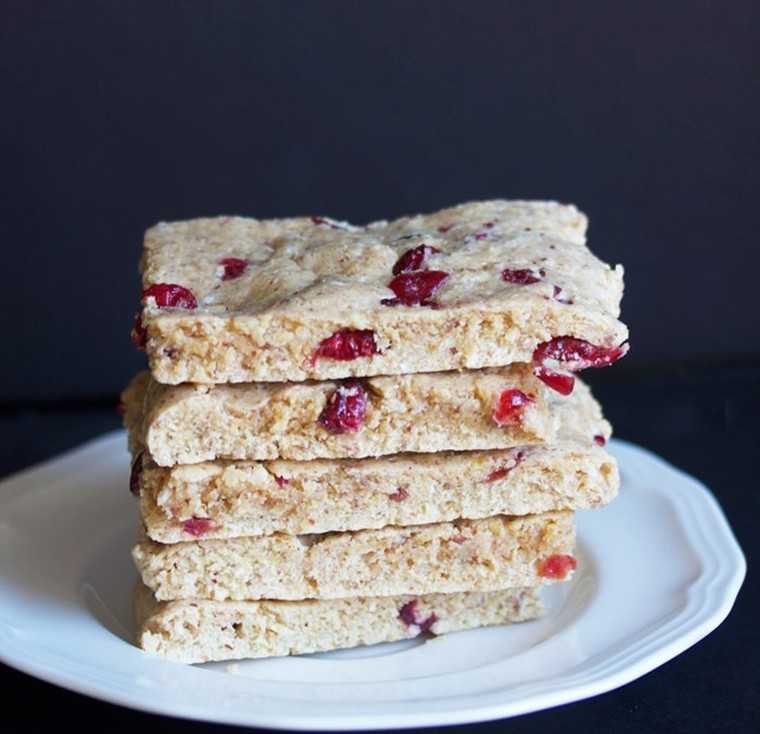 Coconut, cranberry protein bar