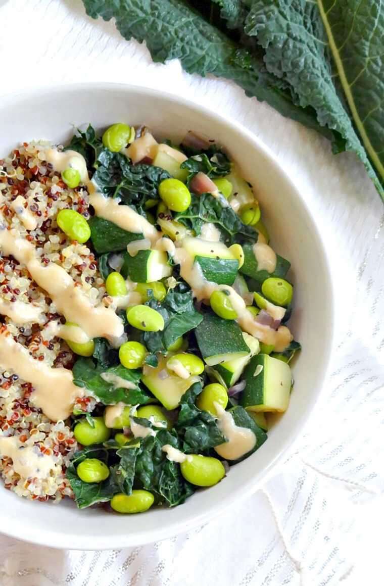 The bright and green healthy bowl