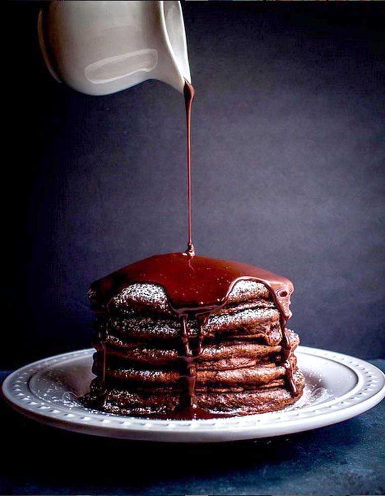 Chocolate box cake pancakes
