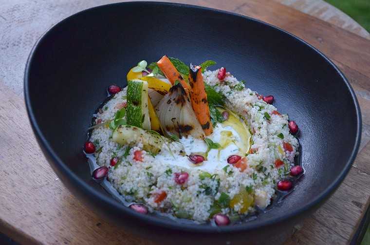 Roasted vegetables with millet tabbouleh & tarator sauce