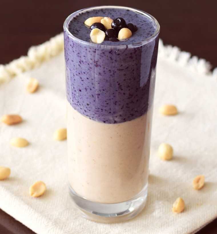 Perfect peanut butter and jelly smoothie