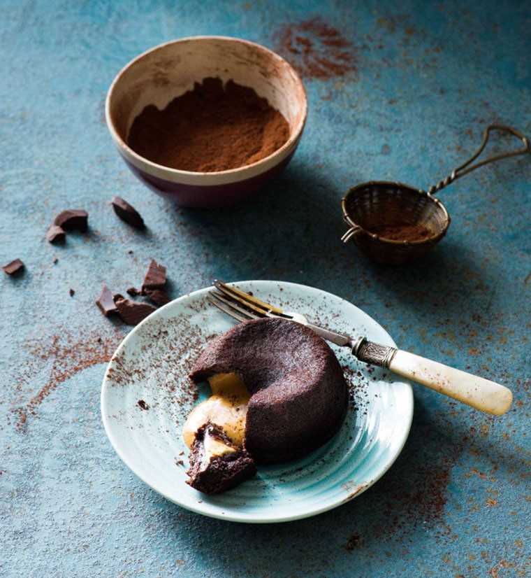 Espresso, peanut butter chocolate lava cake