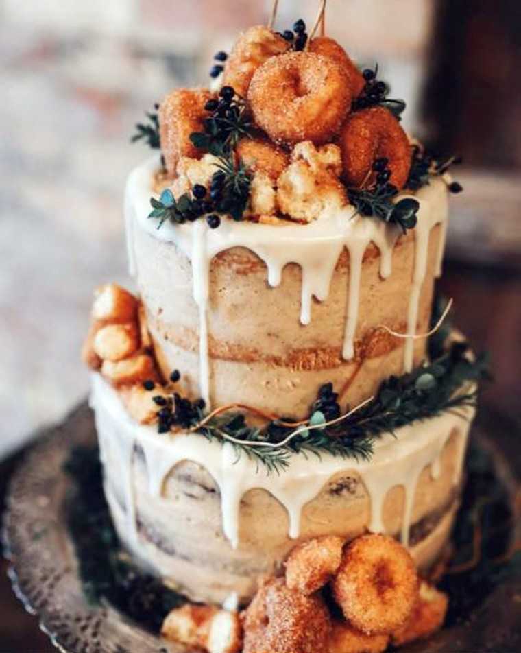 Donut naked cake by @ruffledblog on Instagram.