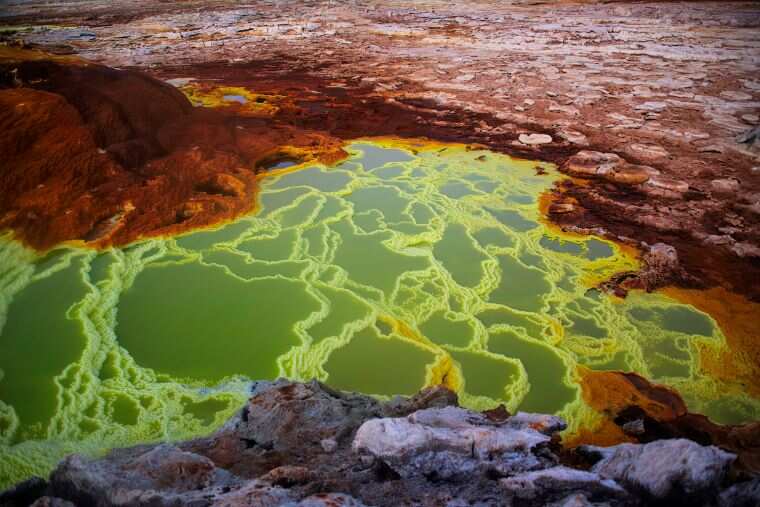 2 The Danakil Depression in Ethiopia is based on a vast salt deposit