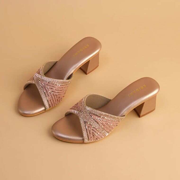 ERIDANI Pelosa embroidered heels for women paired with sarees, shararas, lehengas and other elegant festive Indian looks