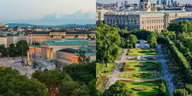 Grand historic buildings and cultural landmarks along Vienna’s Ringstrasse